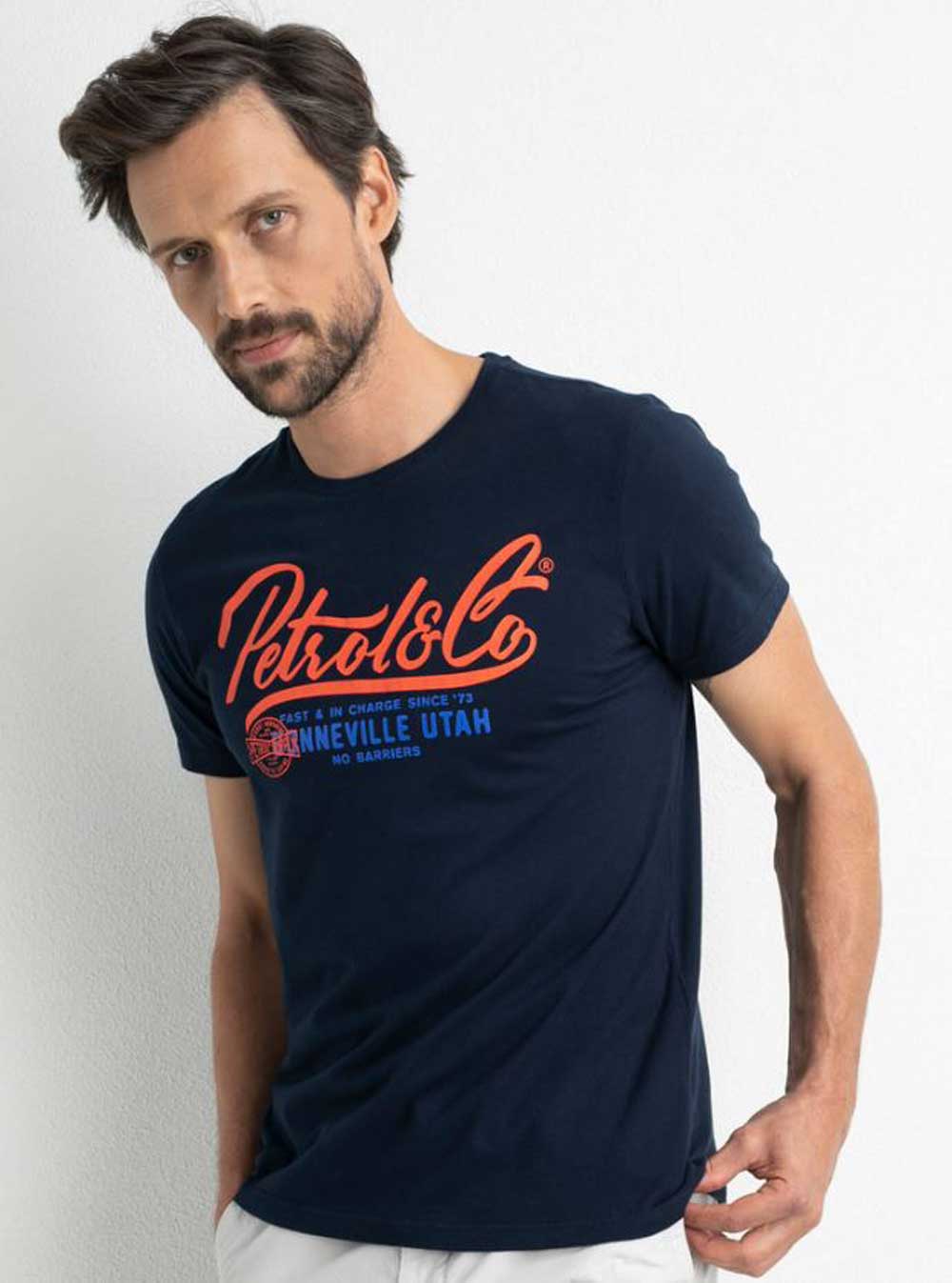 gerrys house of style auf Petrol Industries der Vorderseite - Logoprint T-Shirt mit